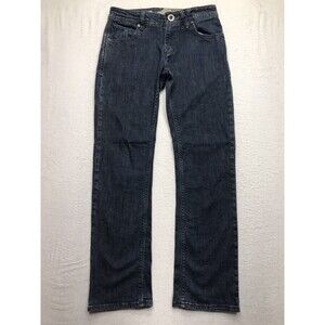 VOLCOM Solver Jean Men 28(28x28) Modern Straight Stretch Dark Wash Surfer